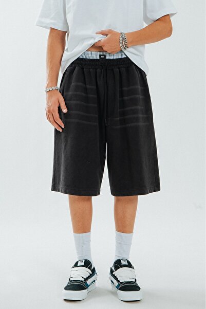 Super Rare Urban Relaxed Black Men's Shorts