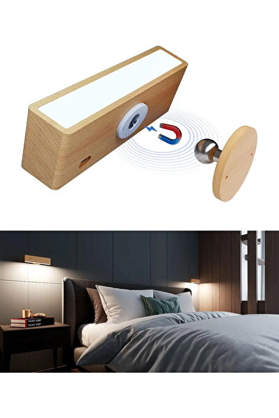 Choice 1pcs Beech Wood Nordic Wood Wall Lamp With 360 Rotate Dimmable Wall Sc...