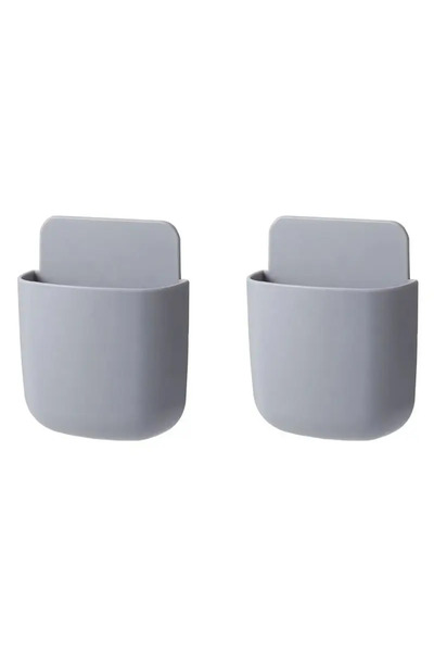 Choice YKQSNH-Grey-2PCS 2PCS Wall Mounted Storage Box Household Living Room C...