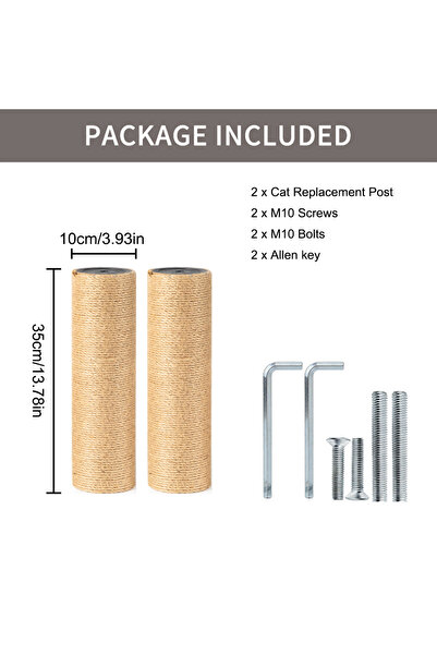 Choice5 2PCS 35cm M10 DIY Cat Climbing Tree Tower Replacement Parts | Sisal R...