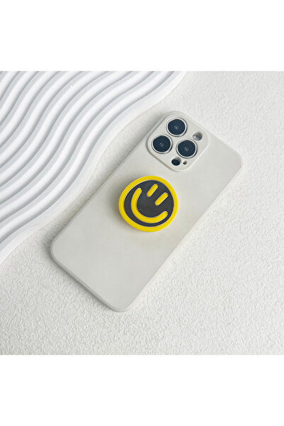 Choice Yellow 1pcs Happy Expression Socket Talk Grip Color Acrylic Pphone Sta...