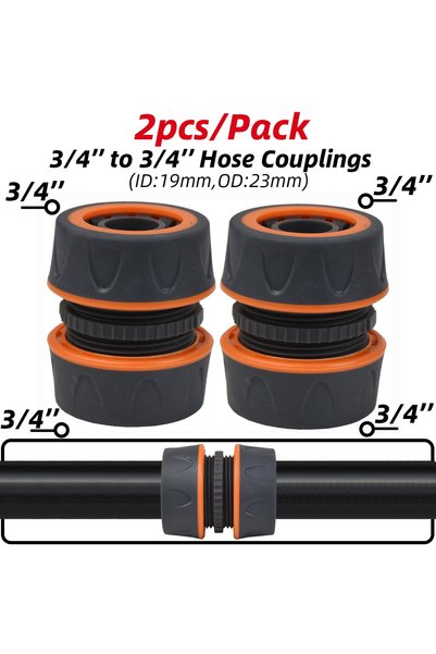 Choice5 G-3I4-to-3I4-2pcs KESLA 2pcs 1/2" 3/4" Garden Hose Adapter 16mm Quick...