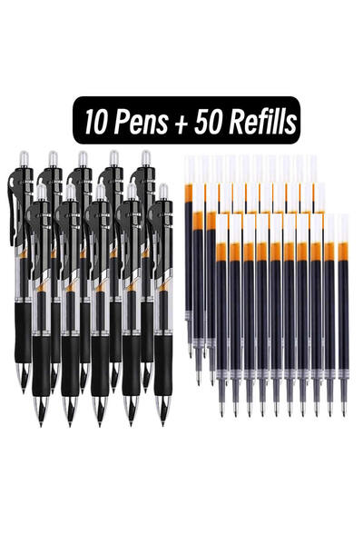 Choice black Burgundy Retractable 0.5mm Black Ink Gel Pens Colored Aesthetic ...