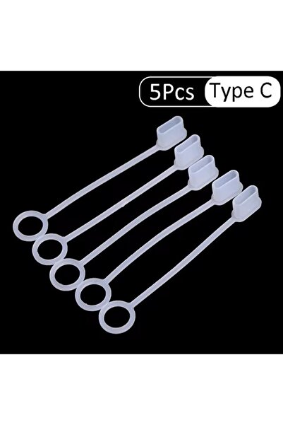 Choice 5Pcs with Rope 1-20Pcs Type C Port Transparent Dust Plug With Rope Ant...