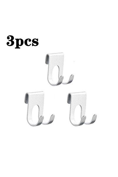 Choice 5.5X4cm Sliver-3pcs 1/3pcs Aluminum Hook Shower Glass Door Hook Free H...