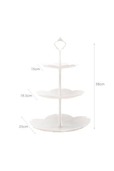 Choice Sakura 3 Tier Cupcake Stand Plastic Tiered Serving Stand Dessert Tower...