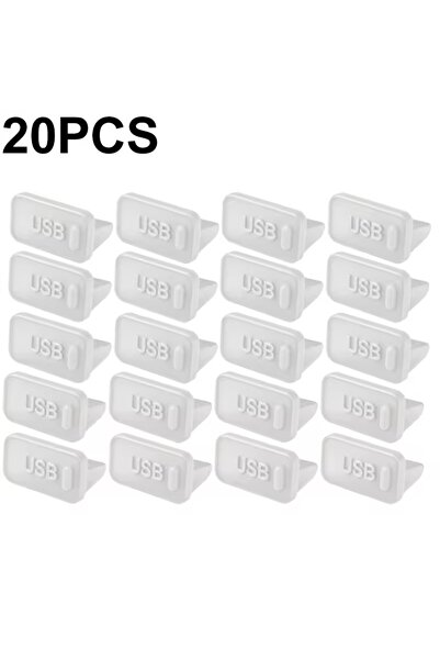 Choice 20Pcs White Dust Plug for USB -A Charger Port Cover Cap Female Jack Un...