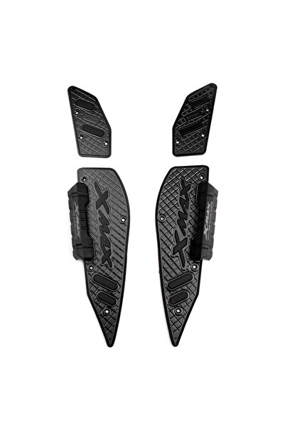 Choice1 Black Motorcycle Footpads For XMAX 300 Front and RearPegs Plate Alumi...