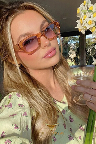 Chunky Frame Marcos Unisex Yeni Sezon Bal Nude Popüler Kare Güneş Gözlüğü