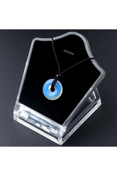 Choice Opal 20mm Circle Donut Healing Crystals Necklace Natural Chakra Gemsto...