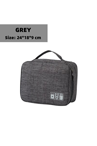 Choice GRAY Cable Storage Bag Waterproof Digital Electronic Organizer Portabl...