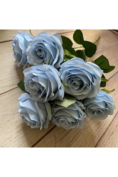 Choice7 11baby blue 9 Head Diamond Roses European Artificial Flowers Home Wed...
