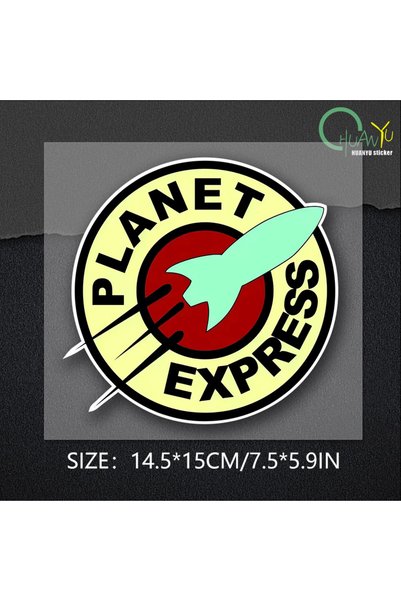 Choice ملصق PVC مقاس 14.5 × 15 سم C148A1 لسيارة Planet Express مقاوم للماء عل...