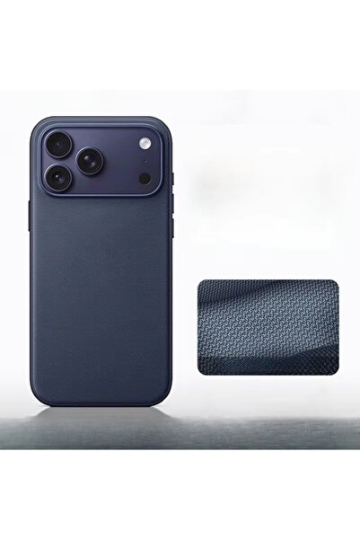 Choice25 iPhone17 Pro Max Blue Luxury Tech Woven Magnetic Adsorption Phone Ca...