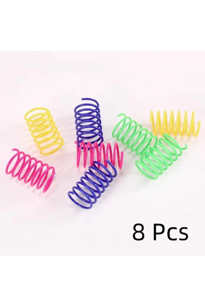 Choice6 8PCS Colorful Plastic Spring Cat Toy Jumping Interactive Pet Supplies...