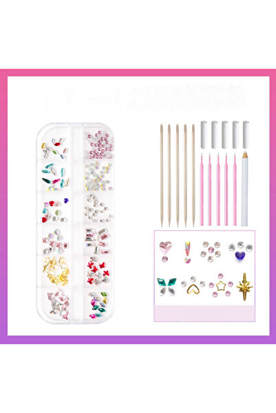 Choice7 12 Grids mixed Professional Tooth Gem Kit DIY Crystals Jewelry Kit Fa...