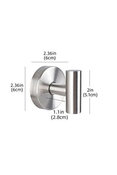 Choice3 Silver 1PC 1/2PCS Stainless Steel Suction Cup Hooks Punch-free Wall M...