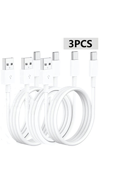 Choice 3m WHITE 3PCS 1-3Pcs USB A to Type C Cable 3A Fast Charging Wire Mobil...