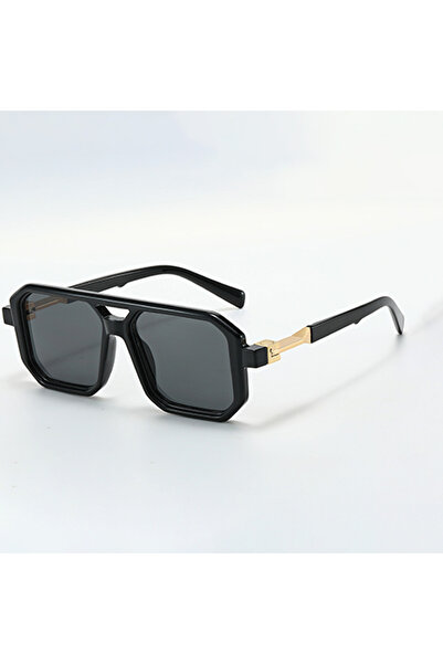 Choice Black Ladies' Geometric Glasses, Double Bridge Glasses, Thick Heavy Me...