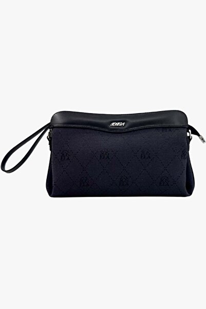 SOSELA 67-6012 Women's Fabric Black Portfolio Bag