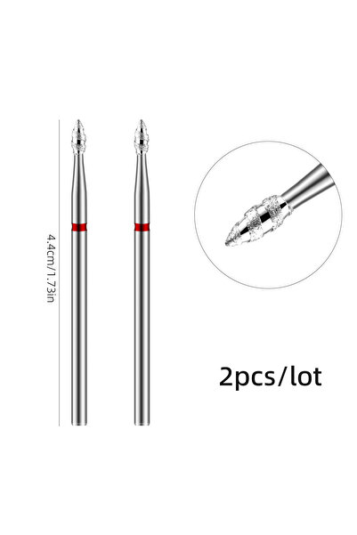 Choice13 Short Flame 2pcs Nail Drill Bits Diamond Milling Cutter for Manicure...
