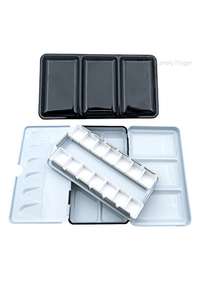 Choice S3 Black14Pans Empty Watercolor Palette, Metal Watercolor Tin with 14 ...