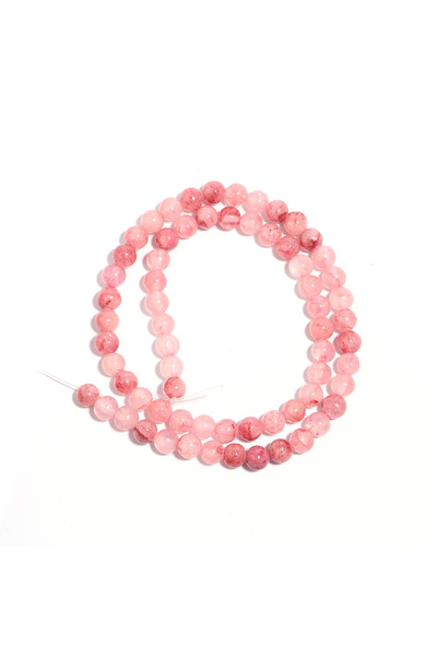 Choice3 6mm 1 Strand Natural Persian Jade Stone Beads Pink Color Loose Spacer...