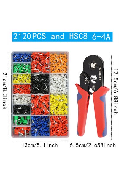 Choice5 2120 قطعة وصندوق 86-4A 400-2120 قطعة، أطراف توصيل أنبوبية VE، أطراف ت...