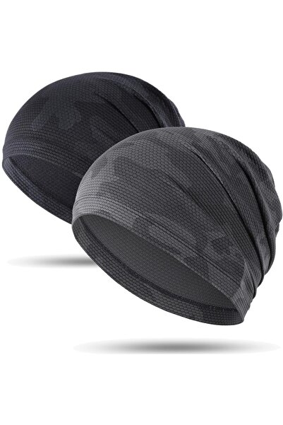 Choice Camo black-Camo gray 2PCS Quick-drying Running Caps Summer Breathable ...