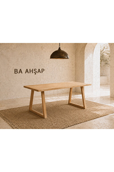 BRK Design BA AHŞAP Doğal Ağaç Ahşap Yemek / Toplantı / Çalışma Masası YTC_09...