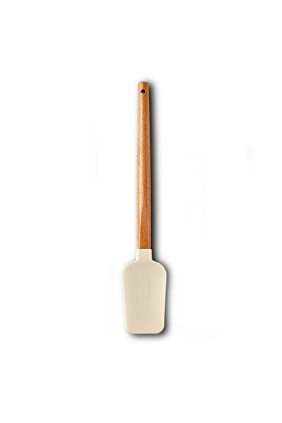 Choice14 White Large T-shovel Silicone Scraper Scraper, Home Baking Wooden Ha...