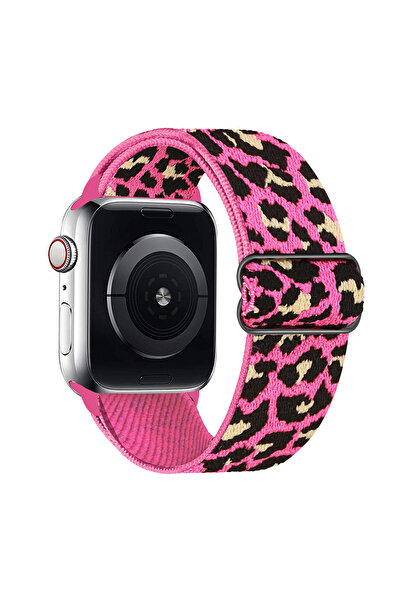 Choice 42 44 45 46 49mm Red 1 Pack Leopard Print Elastic Loop Band Compatible...