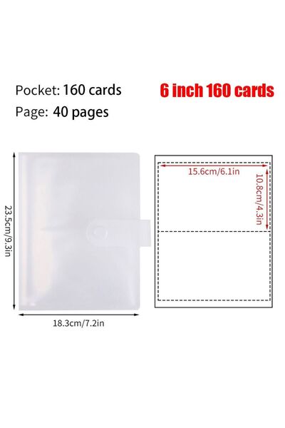 Choice 6 Inch 160 Cards PVC Photo Album New Transparent 80/160 Slots Picture ...