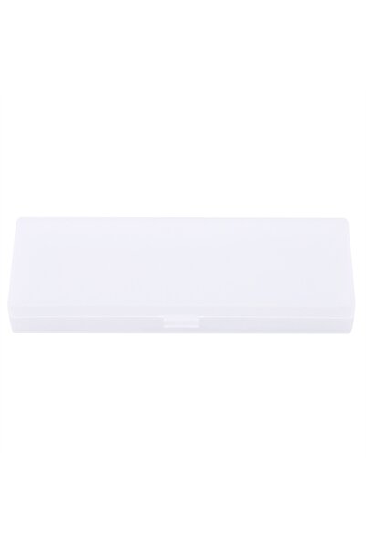 Choice1 M White Pencil Cases School Office Simple Matte Transparent Plastic B...