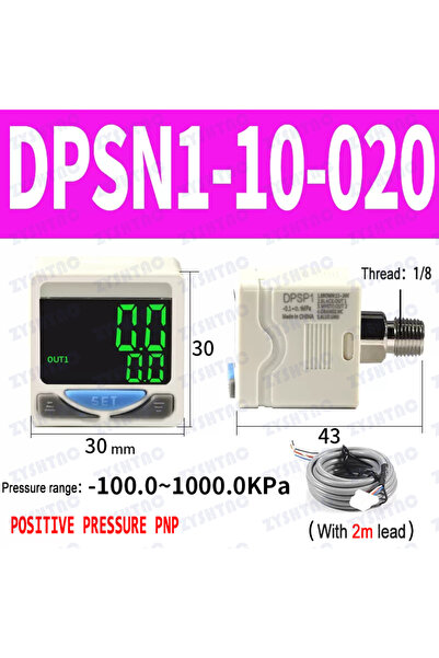 Choice DPSN1-10-020 AirTac type pneumatic electronic Sensor digital pressure ...