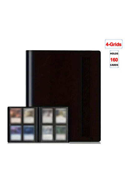 Choice22 Black-4 Grids 1Pc Card Binder 160/360/480 Trading Card Holder Book P...