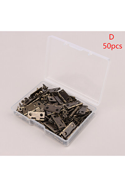 Choice D 200pcs 50Pcs Hinges + 200 Screws Iron Gold Silver Black Bronze 4 Hol...