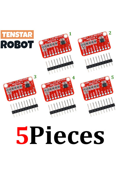 Choice1 5PCS Red ADS1115 TENSTAR 2pcs/5pcs ADS1115 Module Red Board 16 Bit I2...