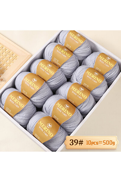 Choice 39 White Gray 500g of High-Quality 212 Medium-Fine Alpaca Wool Yarn, S...
