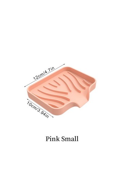 Choice9 Pink Small 1-Pack Silicone Drain Soap Box Kitchen Bathroom Anti-slip ...