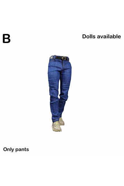 Choice b 1/6 Male Jeans Overalls Work Pants Long Casual Pants Sport Shoes For...
