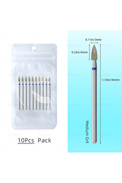 Choice3 G306-M(D) HYTOOS، عبوة من 10 قطع من رؤوس حفر الأظافر الماسية الاحتراف...