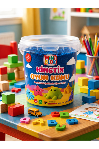 MİNİBLOX Doğal Kinetik Oyun Kumu 500gr