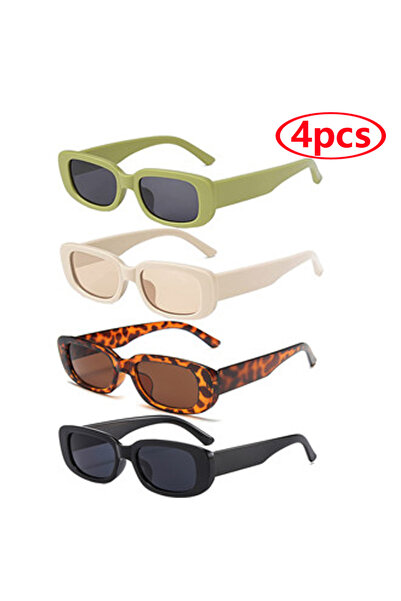 Choice pictures show 4pcs matte 13pcs Small Square Sunglasses Women Retro Sun...
