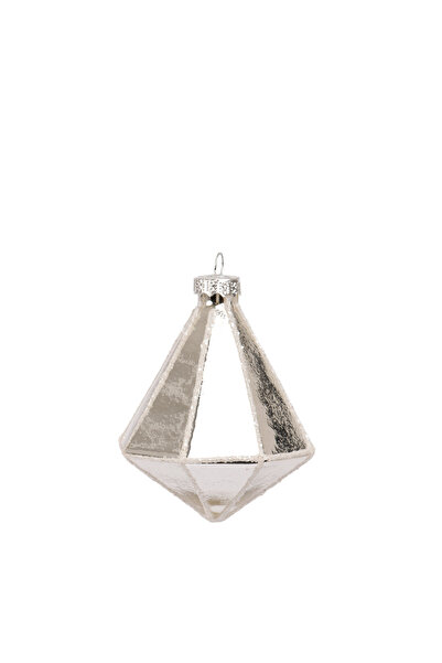 Yargıcı Cam Asimetrik Yılbaşı Ağaç Süsü(11x8 Cm)