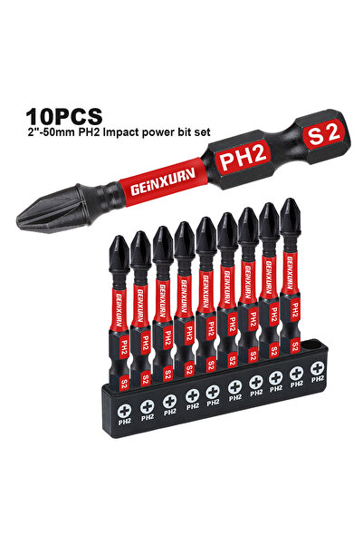 Choice 2Inches 10PCS Geinxurn 2Inches Impact Magnetic #2 Phillips Screwdriver...
