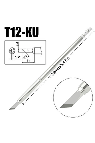 Choice13 رأس لحام T12-KU من سلسلة T12 لمحطة اللحام Hakko FX951 FX-950 BK969D ...