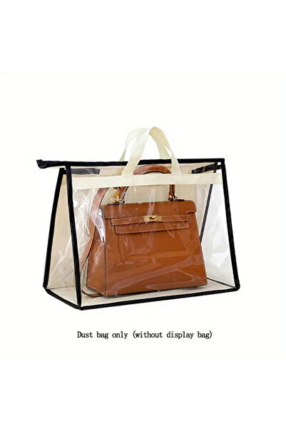 Choice XL Ivory Handbag Dust Bags Clear Purse Storage Organizer For Closet, Z...