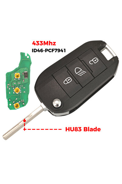 Choice6 for Peugeot 3b-1 with hu83 blade jingyuqin Remote Control Car Key 433...