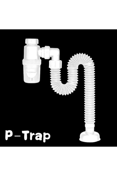 Choice White P-Trap Kitchen Sink Drain Retractable Deodorizing Filter Flexibl...